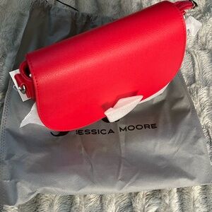 Jessica Moore Vibrant Red Crossbody Bag